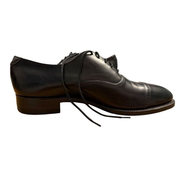 Lloyd & Haig Men\'s Custom Built Black Leather Cap Toe Oxford Dress Shoes Sz 7.5 main image 5